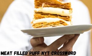 meat filled puff nyt crossword