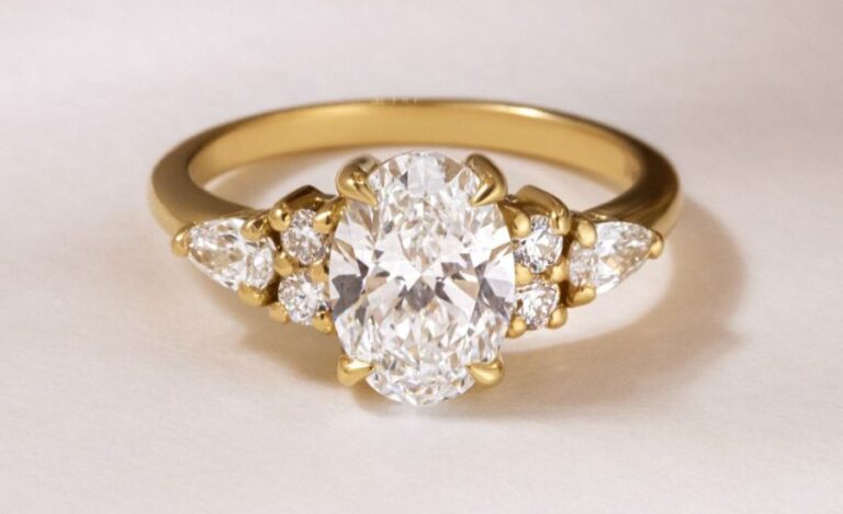 natural 1.5 carat oval diamond ring